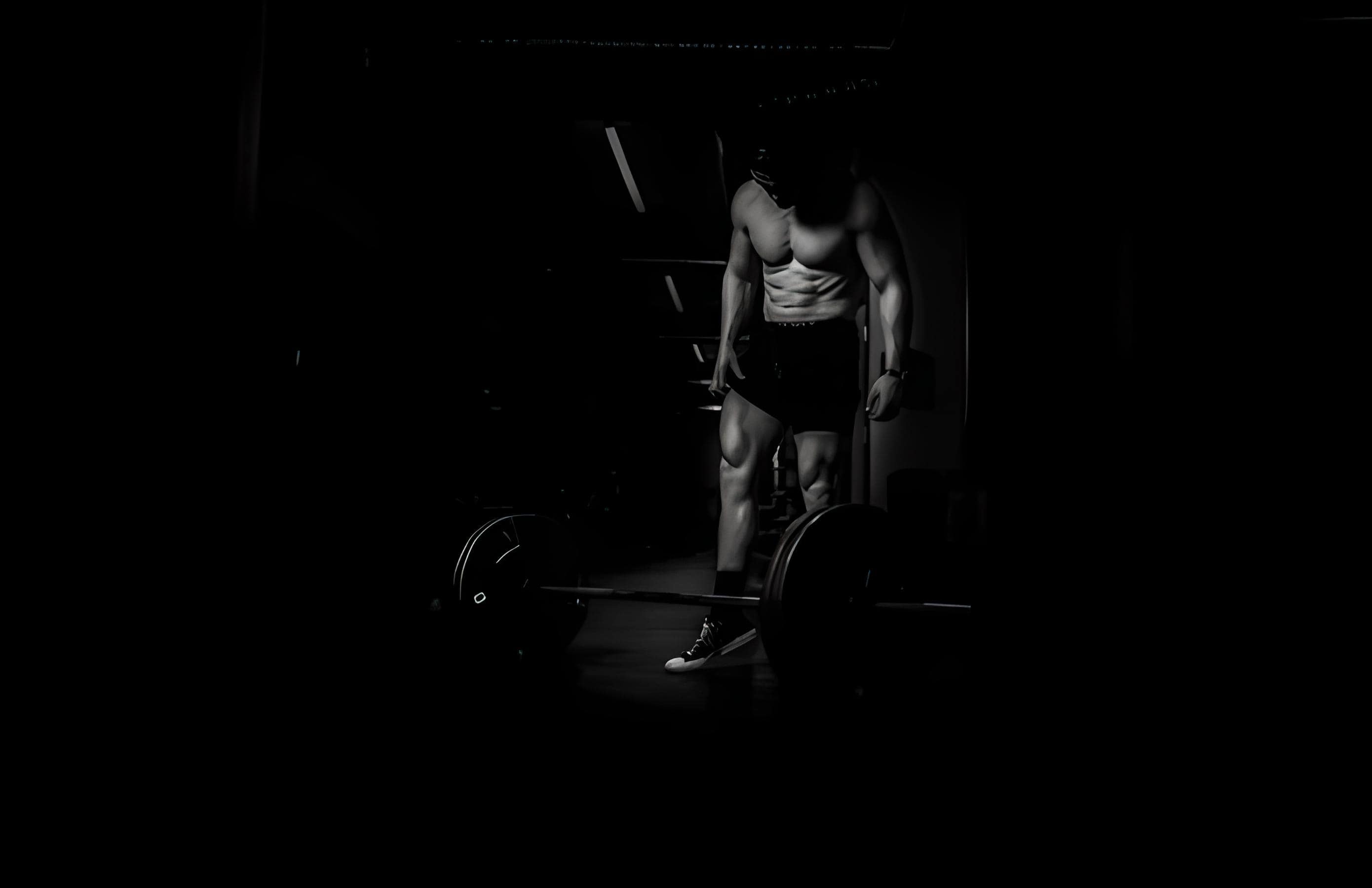 A man doing deadlift